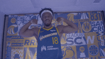 Celebration Flexing GIF by Santa Cruz Warriors