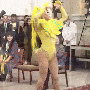 Sitting Down Drag Queen GIF by Storyful
