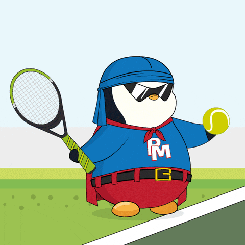 Sport Serve GIF by Pudgy Penguins