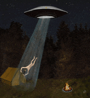 camping alien abduction GIF by Scorpion Dagger
