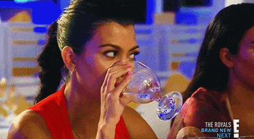 Kim Kardashian Drinking GIF