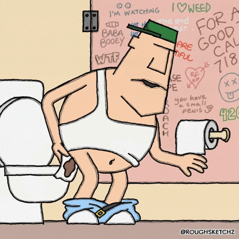 Giphy - toilet paper animation GIF by Rough Sketchz