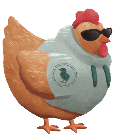 Chicken Sparkles Sticker by Otwarte Klatki