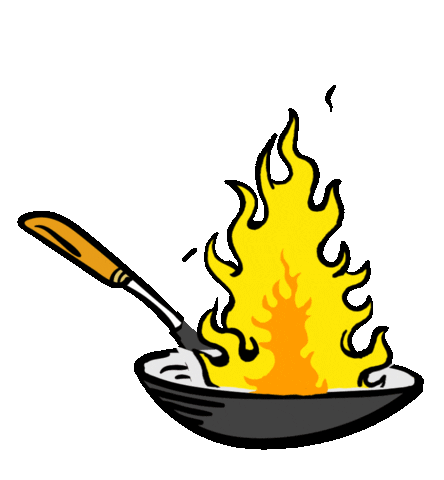 On Fire Cooking Sticker by Boat Noodle Malaysia