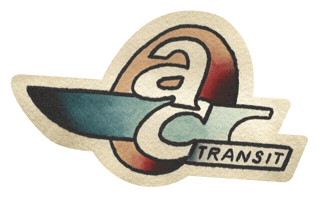 Old School Oakland Sticker by AC Transit