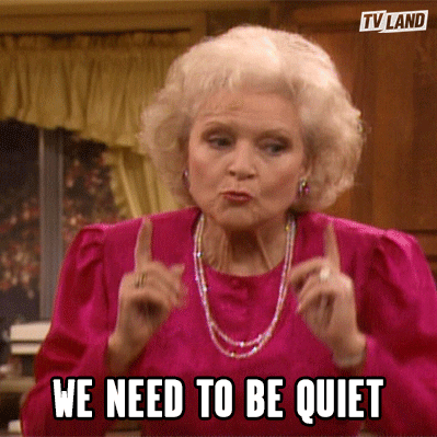 Be Quiet Golden Girls GIF by TV Land