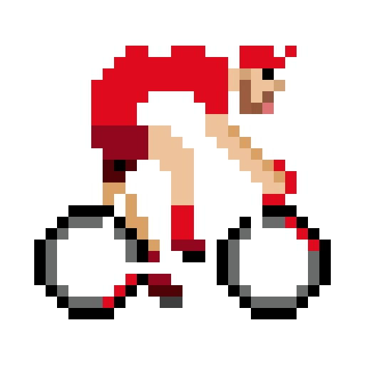 Pixel Cycling Sticker