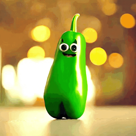 Green Pepper Love GIF
