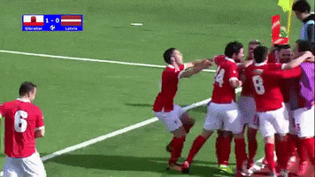 Red And White Football GIF by Gibraltar FA