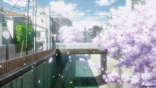 anime city scenery gif