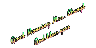 Good Morning Mrs Cheryl God Bless You Sticker