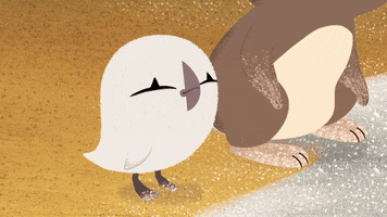puffin #rock #puffinrock  #happy #snowflake #baba #puffin GIF by Puffin Rock