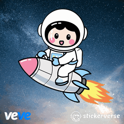 Flying To The Moon GIF by VeVe