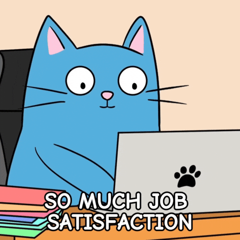 Tired Blue Cat GIF