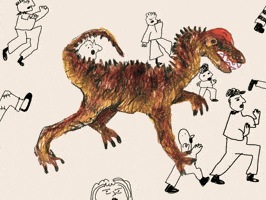 Scared Dinosaur GIF