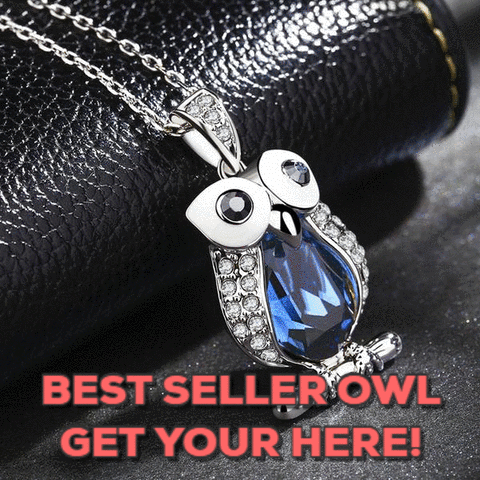 asdafil jewelry necklace owl pendant necklace GIF