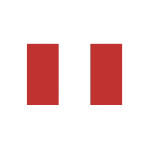 Digital art gif. Two parallel red rectangles on a white background. The left rectangle slides up and out of frame while the right rectangle slides down and out of frame. The two rectangles return to their initial position from the opposite direction they left.