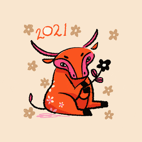 Chinese New Year Ox GIF by hayleypowers