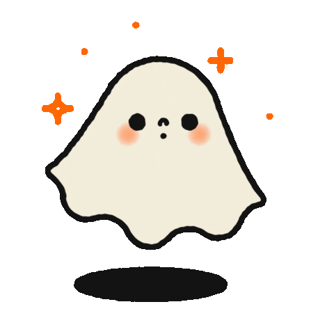 Halloween Ghost Sticker by Glenda Morahan