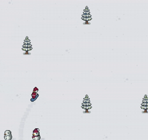 Santa Ski GIF by NakNick.com