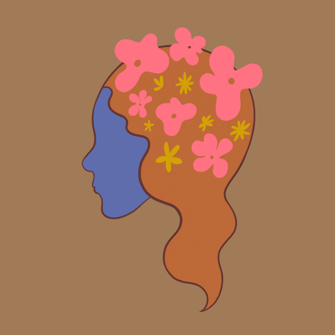 Mental Health Flowers GIF by Cat Willett