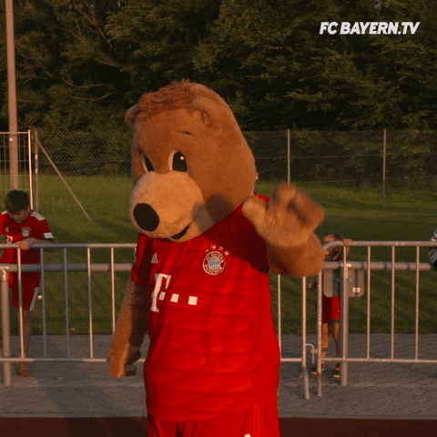 Mascott Hello GIF by FC Bayern Munich