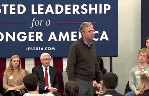 Please Clap Jeb Bush GIF by MOODMAN - Find & Share on GIPHY