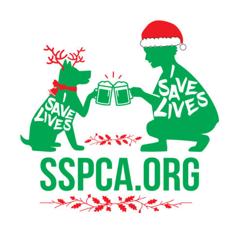 Christmas Santa Sticker by Sacramento SPCA