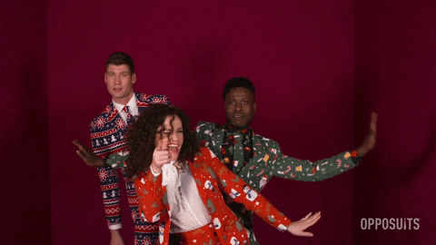 Merry Christmas Reaction GIF by OppoSuits