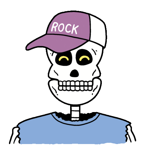 Rock Skull Sticker by JUN OSON