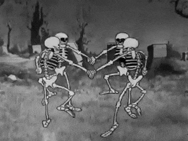 Skeleton Dance Halloween GIF by Squirrel Monkey