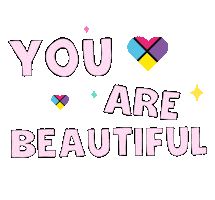 You Are Beautiful Sticker by Mixit