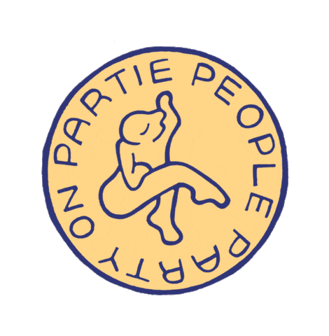 Party On Sticker by Partie People