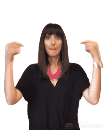 jennrobbins pink me pointing points GIF