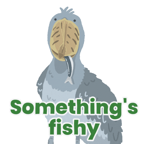 Suspicious Fish Sticker by Mandai Wildlife Reserve