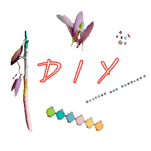 Diy Sticker by Glitter and Bubbles