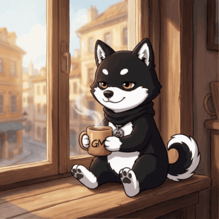 Good Morning Coffee GIF by MAME | The last shiba