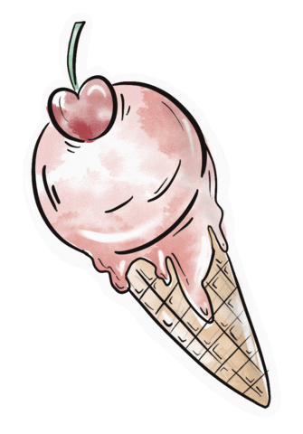 Ice Cream Summer Sticker