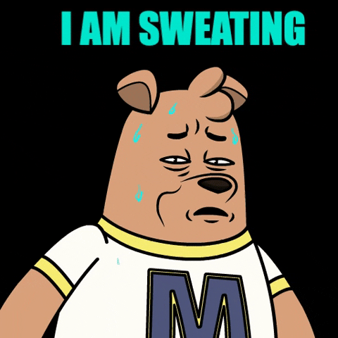 Sweating Global Warming GIF by Meme World of Max Bear