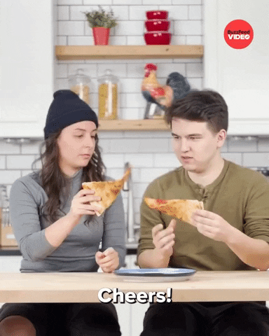 Cheers Pizza GIF by BuzzFeed