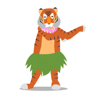 gifyard_friends dance dancing tiger hawaiian GIF