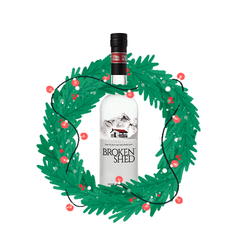 Merry Christmas Sticker by Broken Shed Vodka
