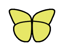 Yellow Butterfly Sticker by Yes Media