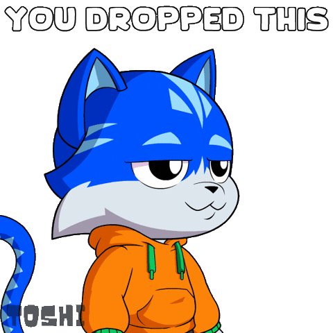 Cat Here You Go Sticker by Toshithecat