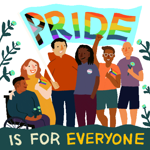 Gay Pride Love Sticker by Hello All