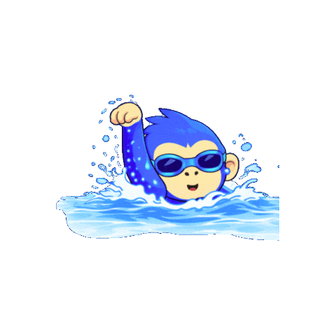Swimming Sticker by MonkeyFit