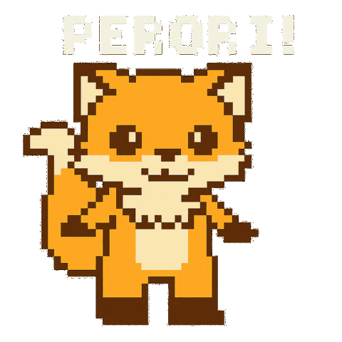 Fox 8Bit Sticker by hotelmetropolitankawasaki