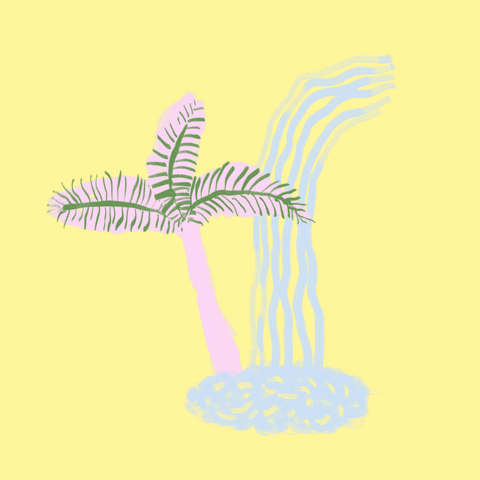 Palm Tree Illustration GIF