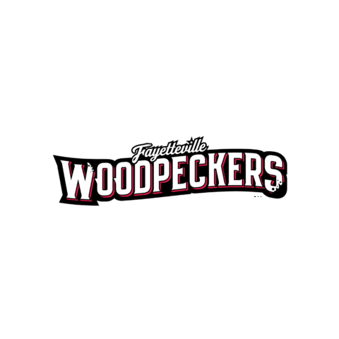 Baseball Woodpecker Sticker by Fayetteville Woodpeckers