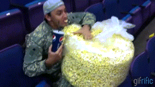 Eating Popcorn GIF - Find & Share on GIPHY